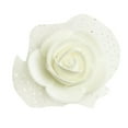 thumbnail image 4 of 100 piezas de flores artificiales de cabeza de rosa para ramo de boda Crema, 4 of 5