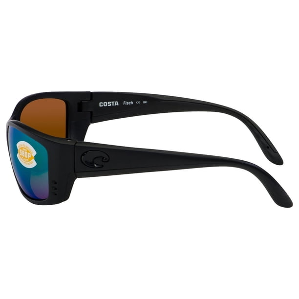 Costa del Mar Men's 06S9054-1 Fisch 64mm Blackout Sunglasses