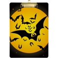 thumbnail image 2 of ZHANZZK Halloween Full Golden Moon Black Bat Clipboard Hardboard Wood Nursing Clip Board and Pull for Standard A4 Letter 13x9 inches, 2 of 5