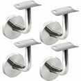 thumbnail image 1 of Supports de Main Courante Élégants pour Usage Intérieur Extérieur, Supports Réglables en Acier Inoxydable avec Grande Capacité de Charge, Résistants aux Rayures et à la Rouille, Design Élégant, 4 Pcs, 1 of 5