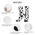 thumbnail image 5 of Men's Cow Spots Print Novelty Athletic Socks Women's Digital Printing Funky Patterned Crew Socks, 5 of 7