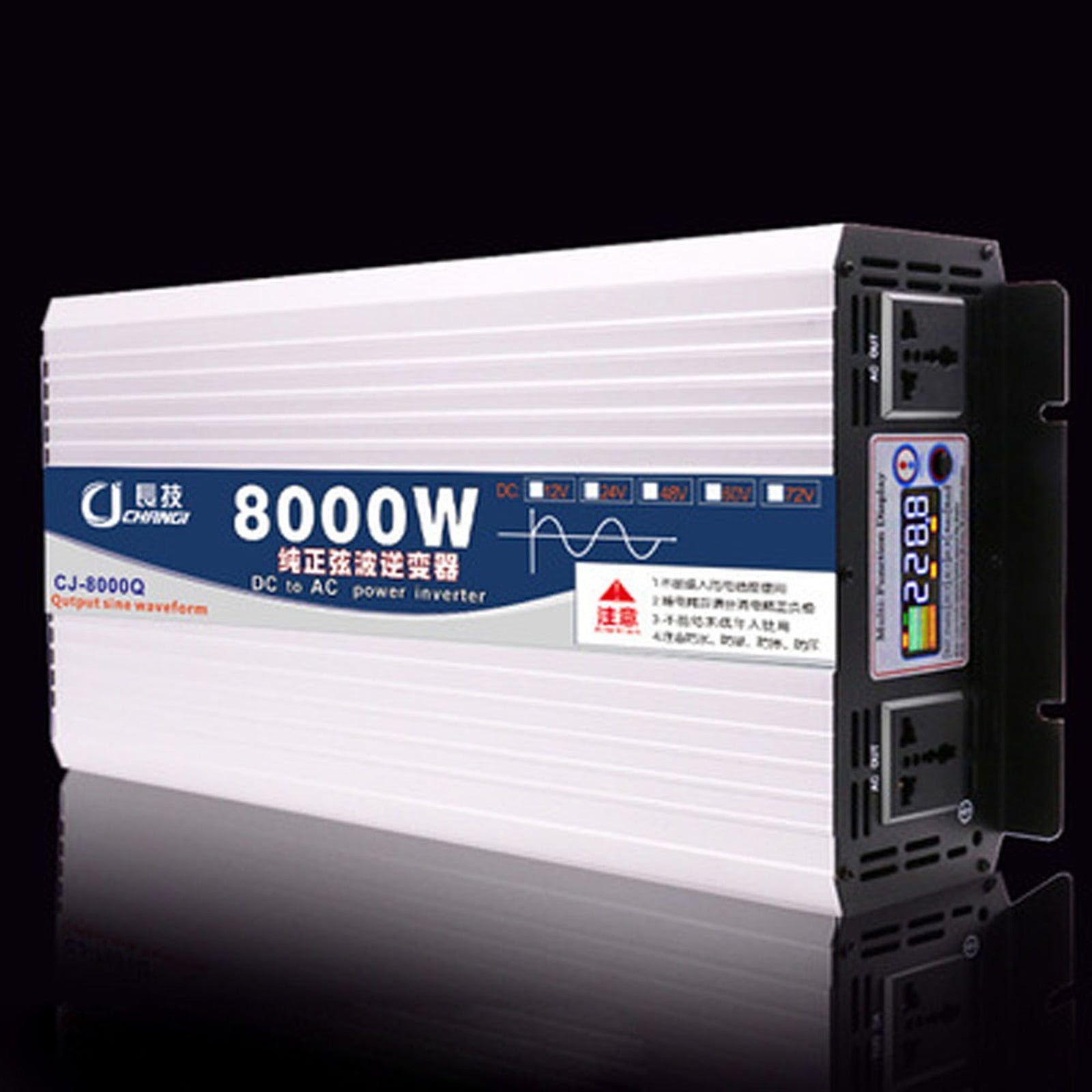 Pure Sine Wave Inverter 1600W 2200W 2600W 3000W 4000W 5000W 6000W 7000w 8000w 12V/24V 48V 60V To 110/220 Voltage Power Converter USB Solar Inverter ,Portable Design