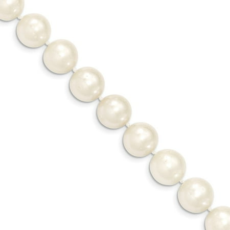 Roy Rose Jewelry 14K Yellow Gold 11-12mm White Near Round Freshwater Cultured Pearl Necklace ~ length: 20 inches