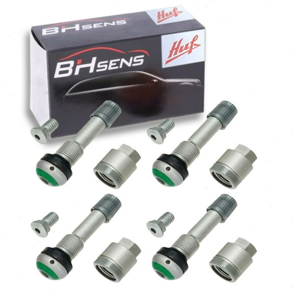 4 pc Huf TPMS Sensor Service Kits compatible with Kia Optima 2006-2010 - Green Seat