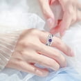 thumbnail image 3 of Anillo de corazón púrpura Cuatro anillo de bodas Anillo de dedo índice de gama alta joyería de la mano, 3 of 7