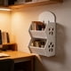 thumbnail image 5 of Estante de almacenamiento de pared sin taladro | Organizador multifuncional de madera para baño, cocina y dormitorio | Diseño calado blanco | Opciones de una o dos capas, 5 of 6