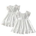thumbnail image 2 of Qudderr Robes Débardeurs pour Filles 2-9 Ans Robe Sans Manches Décontractée d'Été en Coton Lin pour Bébé, 2 of 8