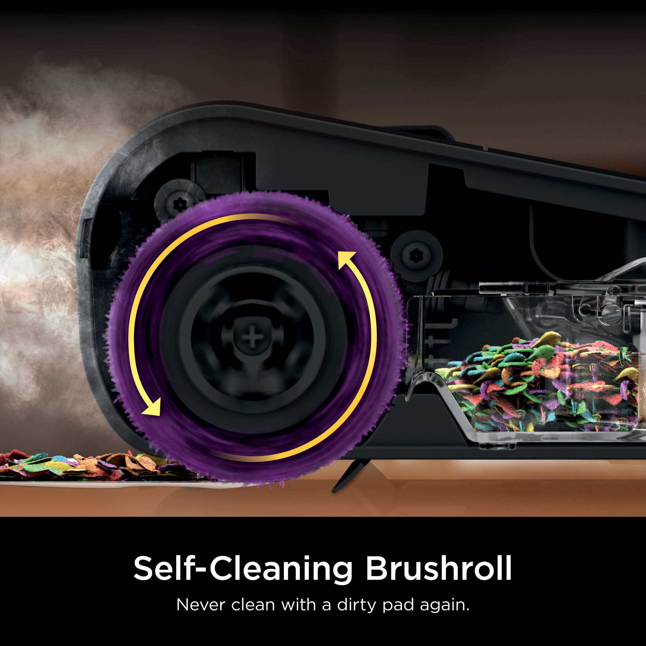 Shark Steam Pickup 3-in-1 Steam Mop, Lightweight, Picks Up Debris, Deep Scrubs & Steam Sanitizes, Hardwood, Tile, Laminate, SD201 Black