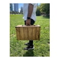 thumbnail image 3 of Wooden Storage Box, Hinged Lid, Natural Wood Storage Boxes Basket Portable Retro Vintage Suitcase Decorative Keepsake Storage Chest Box, wooden chest, portable large storage box, vintage suitcase, 3 of 4