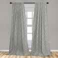 thumbnail image 5 of Ambesonne Modern Curtains, Geometric Maze, Pair of 28"x63", White and Army Green, 5 of 5