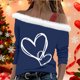thumbnail image 4 of Xuyuer Valentine Shirt Women Love Heart Graphic Sloping Shoulder Suspender Shirt Funny Valentine's Day Gift Shirts Love Tops, 4 of 7