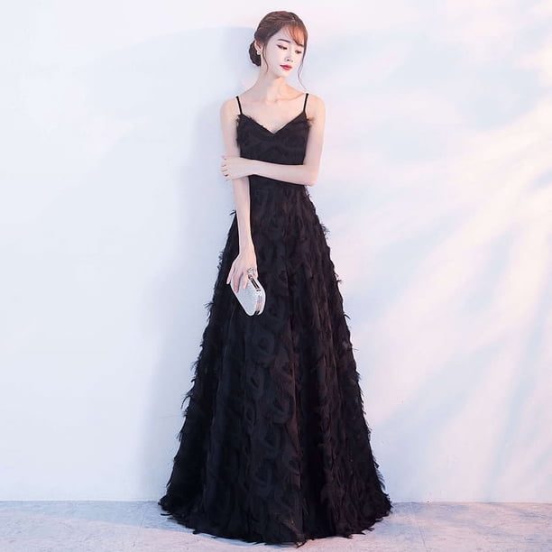 Vestido de noche elegante con tirantes para estudiantes, graduación, rosa, banquete, dama de honor