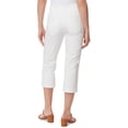 thumbnail image 2 of GLORIA VANDERBILT Womens White Pocketed Pull On Capri Jeans 8, 2 of 2