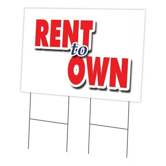 24 x 36 in. Rent to Own Yard Sign & Stake