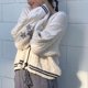 thumbnail image 2 of Cárdigans de punto sueltos para mujer, abrigo bordado de estrellas, suéteres Y2K, ropa de calle Vintage, Top de manga larga informal de un solo pecho, Invierno, 2 of 4