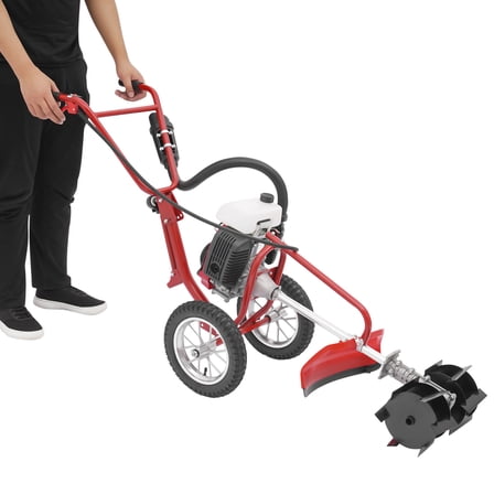 63cc Gasoline Cultivator, 4-Stroke 4HP Front Tine Tiller,  Farm/Garden Rototiller for Plowing, Tilling, Furrowing, Weeding