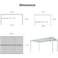 thumbnail image 3 of PURPLE LEAF 10' x 16' White Louvered Aluminum Pergola 2 Independent Adjustable Rainproof Hardtop Roof Modern Shade Gazebo Patio Garden Yard, 3 of 8
