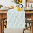 thumbnail image 5 of Table Runner Teal Flower Table Decoration for Kitchen Dinning Floral Tree Branch Table Decoration for Indoor Outdoor Party Wedding Decor 13x90 Inch, 5 of 7