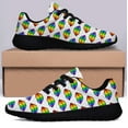 thumbnail image 6 of Unisex Fashion Rainbow Shoes, LGBT Sneakers for Men Women, Lightweight Breathable Running Walking Shoes Black Size 4.5, 6 of 7