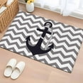 thumbnail image 2 of Grey Zigzag Entryway Rug 2x3 Area Rug Washable Indoor Doormat Small Bathroom Rugs Non-Slip Low Pile Accent Throw Rugs Coastal Nautical Anchor Stripes Floor Carpet for Kitchen Bedroom Entrance, 2 of 9