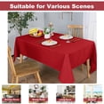 thumbnail image 6 of XWZO 52X70 inch Textured Rectangular Tablecloth for Kitchen, Dining-Waterproof Wrinkle-Abrasion Resistant Christmas Table Cloth for Canteen, Outdoor Picnic, Red, 6 of 8