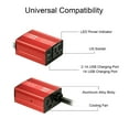 thumbnail image 3 of YSOLX 150W Car Power Inverter DC 12V to 110V AC Outlet Converter with 3.1A Dual USB Car Charger Adapter Red, 3 of 6