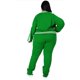 thumbnail image 3 of Women Plus Size Tracksuit Long Sleeve Zipper Two Piece Set Striped Hollow Out Autumn Winter Ladies Casual Tracksuit, 3 of 3