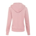 thumbnail image 4 of MixMatchy Women's Solid Basic Long Sleeve Zip Up Fleece Jacket, 4 of 5