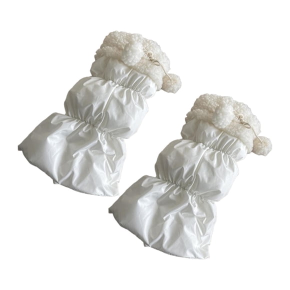 lionlar Jambières Matelassées d'Hiver pour Femmes pour Dame Chaussettes Longues Douces pour Escalade Blanc