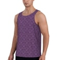 thumbnail image 2 of Haiem Retro Florals Purple Men Workout Tank Top Gym Bodybuilding Sleeveless Muscle T Shirts Athletic Tank Breathable Workout Shirt-X-Large, 2 of 8