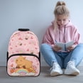 thumbnail image 2 of Yuyamidu Adorable Capybara Backpacks for Girls School Bookbags with Two Side Pockets, Primary School Kids Daypack Lightweight Zip Closure Shoulder Bags, 2 of 7