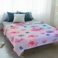 thumbnail image 4 of Spring Floral Blanket Soft Cozy Warm Throw Blanket for Couch, Plush Fuzzy Flannel Fleece Blankets for Sofa, Purple Pink Blue Flower Summer Botanical Bed Blankets Lightweight Gifts for Women, 50"x60", 4 of 9