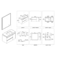 thumbnail image 6 of Berlin 36" Freestanding Bathroom Vanity with Sink & Mirror- Glossy White & Glossy Grey, 6 of 6