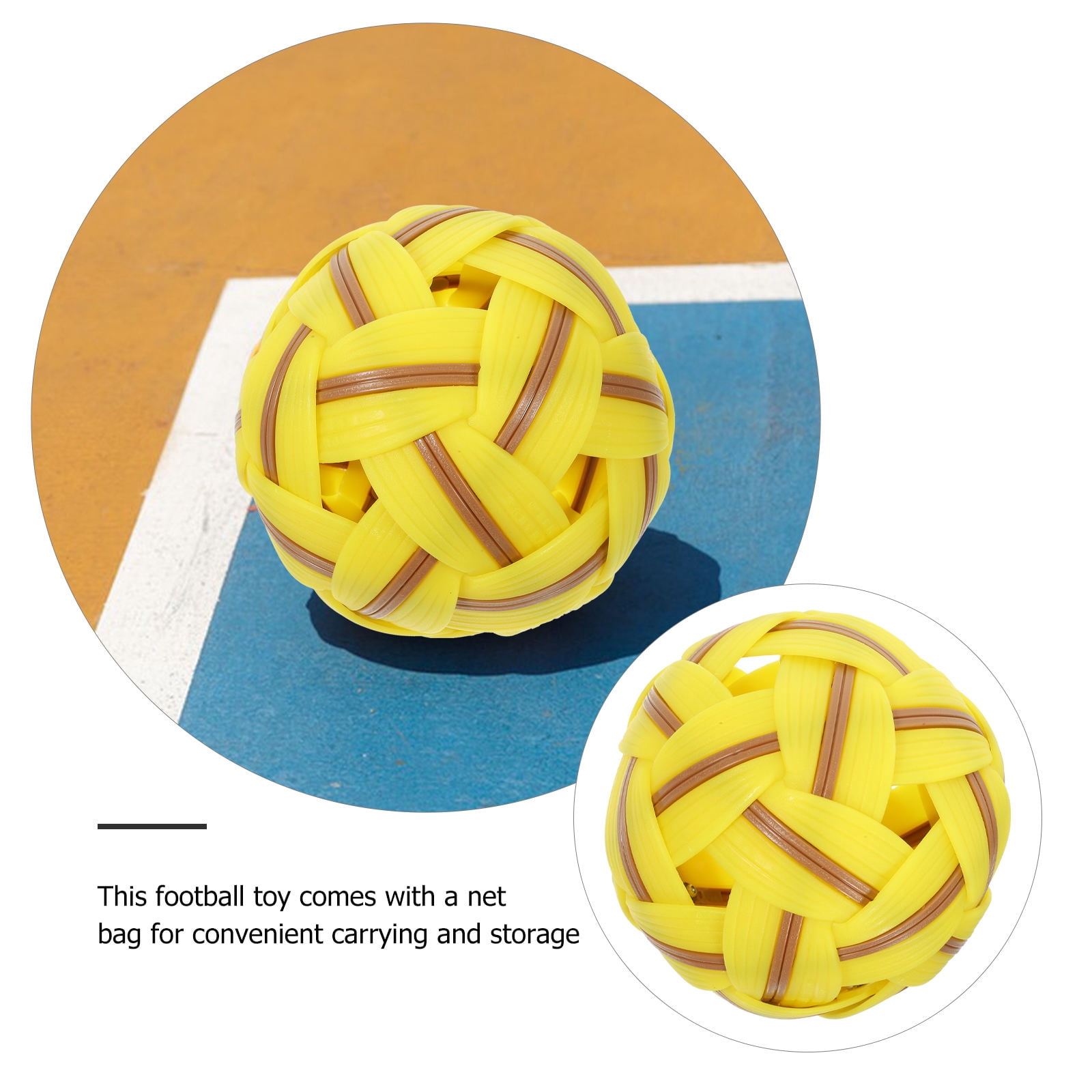 HONMEET Plastic Woven Football Outdoor Soccer 2pcs Stylish Design for Playtime and Sports Activities for Fan Gear