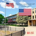 thumbnail image 5 of VIVOHOME 20FT Telescoping Flag Pole, with 3x5 Polyester American Flag and Golden Ball, Silver, 5 of 7