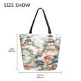 thumbnail image 5 of FORMRS Womens Canvas Tote Bag with Zipper Inner Pocket Shoulder Handbag, Mountain Pattern, 5 of 7