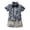 a-Grey3324, variant on VNKIDY Boys Toddler 2 Piece Casual Outfit Short Sleeve Button Down Casual Fashion Print Shirt With Bow Tie Matching Solid Color Shorts For Summer Casual Wear Gray 5-6 Years