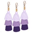 thumbnail image 3 of Llavero Con Borla, Llavero De Estilo Bohemio Resistente A Los Arañazos, Hogar Exquisito Para Equipaje, Accesorios De Regalo, Colgantes Para Teléfono Móvil OTVIAP Púrpura, 3 of 8