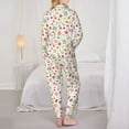 thumbnail image 6 of Wukai Dessert Print Women's Pajama Set - Soft Long Sleeve Sleepwear for Comfort and Style-, 6 of 9