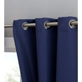 thumbnail image 2 of Nicole - Premium Grommet Blackout Window Curtain Panel with Tiebacks - Solid Thermal Insulated Draperies (54" W x 63" L, Navy), 2 of 4