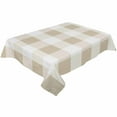 thumbnail image 2 of Beige Plaid Tablecloth Rectangle Table Cloth 52x70 , Waterproof Tablecloth Outdoor Table Cloth, Spring Summer Farmhouse Buffalo Checkered Washable Table Cover for Kitchen Dining Party, 2 of 8