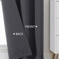 thumbnail image 5 of OVZME Kalme 50x120 Charcoal Blackout Curtains 2 Panels Set, Extra Long 10ft Solid Thermal Grommet Drapes for Patio Door High Ceiling Window, Each W50 x L120 Inch, Charcoal, 5 of 9