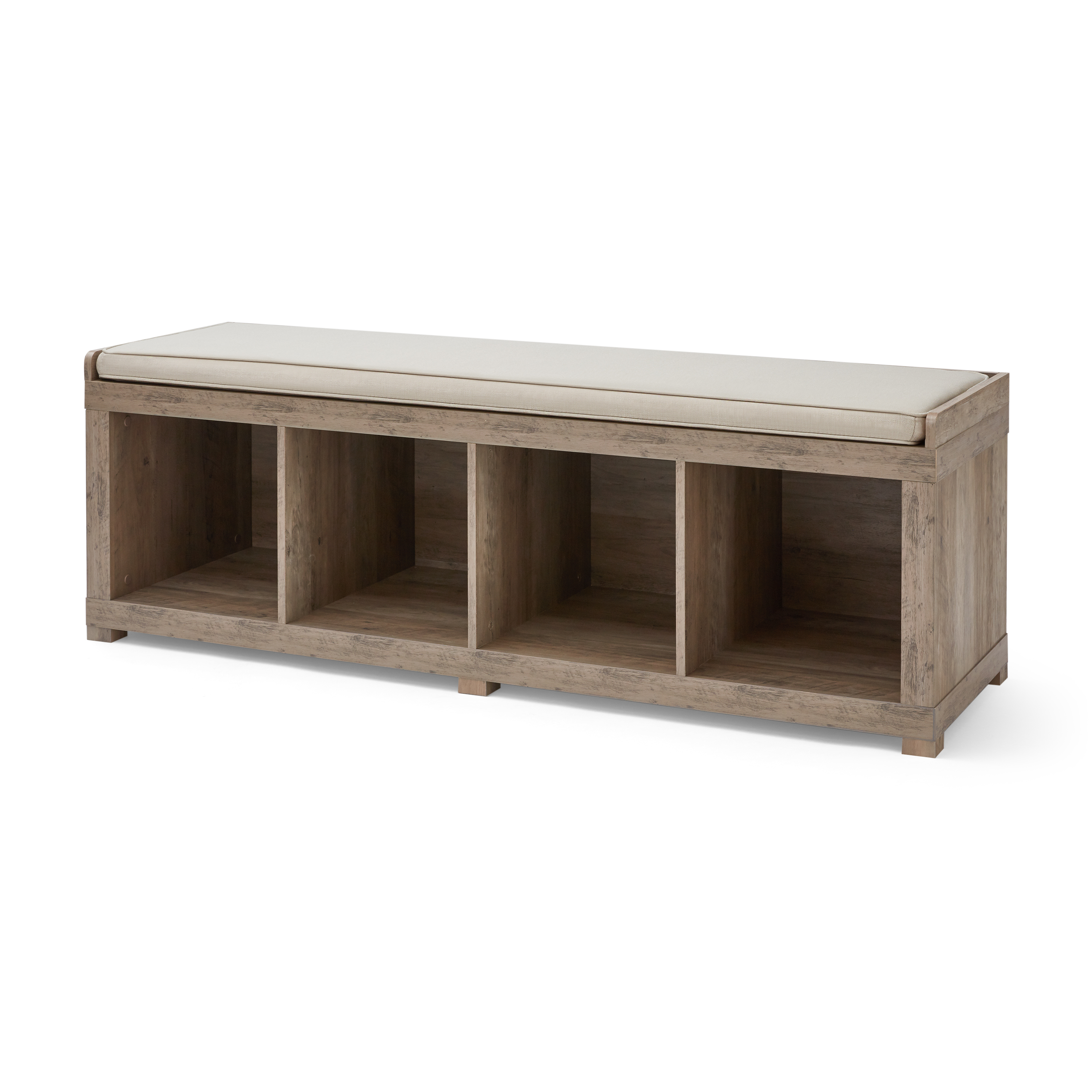 Better Homes & Gardens 4-Cube Shoe Storage Bench, Rustic Gray - image 2 of 7