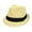 Honeygold with Black Band, variant on Unisex Short Brim Fedora - Hats for Men & Women + Panama Hats & Straw Hats