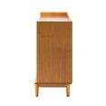 thumbnail image 5 of Walker Edison 55” Mid-Century Modern Gallery Top Solid Wood 6-Drawer Dresser, Caramel, 5 of 17