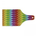 thumbnail image 1 of Floral Cutting Board, Vibrant Flowers in Rainbow Colors Striped Repeating Pattern Energetic Composition, Tempered Glass Cutting and Serving Board, Wine Bottle Shape, Multicolor, by Ambesonne, 1 of 1
