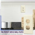 thumbnail image 5 of ENERLITES Duplex Receptacle Outlet Wall Plate, Standard Size 1-Gang , Polycarbonate Thermoplastic, Light Almond, 5 of 6