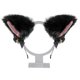 thumbnail image 1 of Bonitas diademas con orejas de gato y conejo de peluche negro, accesorios para el cabello de fiesta para mujer., 1 of 1