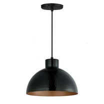 35144BKACP-Maxim Lighting-Rockport - 1 Light Pendant-8.5 Inches Tall and 12 Inches Wide-Black/Antique Copper Finish