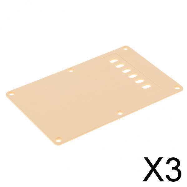 Placa Trasera De Cubierta De Cavidad De Trémolo De Guitarra De 3x6 Agujeros Baoblaze Crema 3 piezas